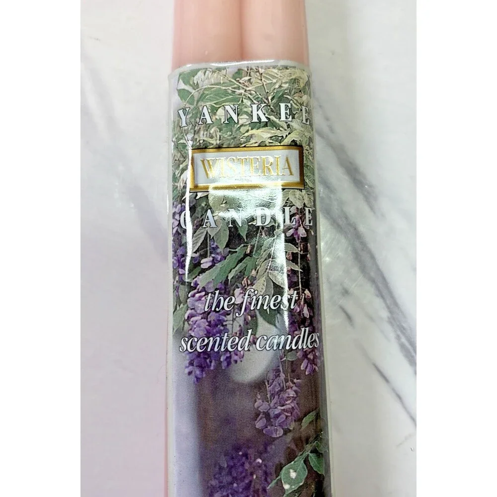 Yankee Candle 12 in. Wisteria Taper Candles Set Of 2 NIP Unused